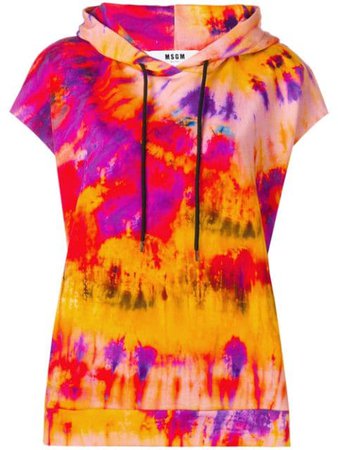 MSGM Short Sleeved Multicoloured Hoodie | Farfetch.com