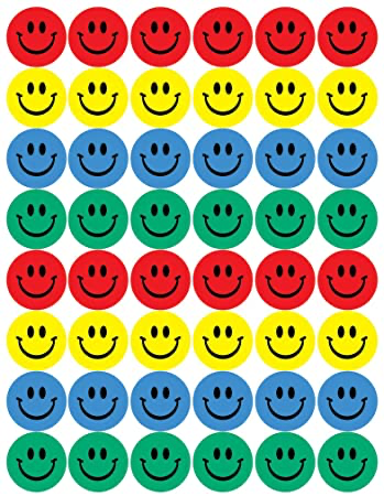 smiley face stickers rainbow 2