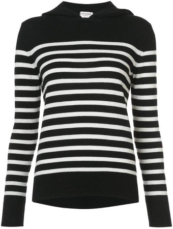 striped hoodied sweater