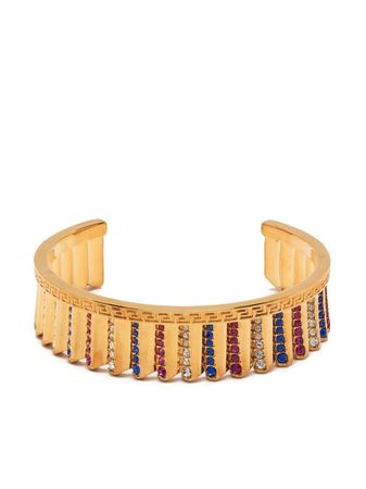 Versace I Ventagli crystal-embellished Bracelet - Farfetch