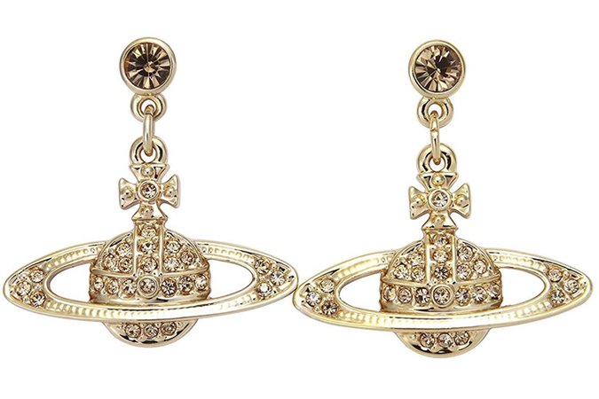 vivienne westwood crystal orb earrings