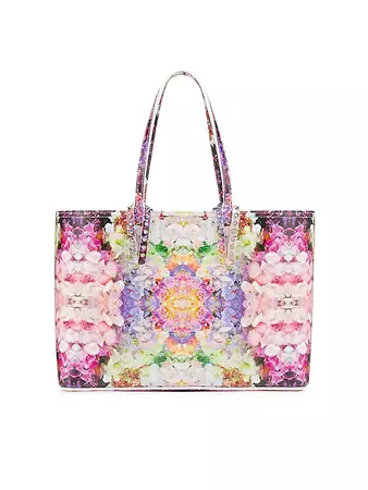 Shop Christian Louboutin Small Cabata Blooming Leather Tote Bag | Saks Fifth Avenue