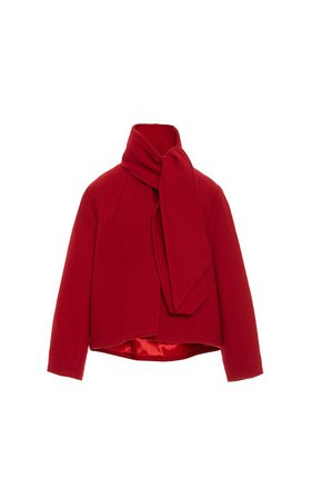 Girls Wool Scarf Tie Coat by Oscar de la Renta | Moda Operandi