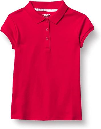 Amazon.com: IZOD Girls' Toddler School Uniform Short Sleeve Interlock Polo, White, 3T: Clothing, Shoes & Jewelry