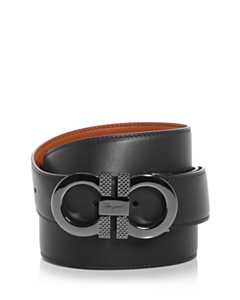 Salvatore Ferragamo Men's Double Gancini Buckle Reversible Leather Belt | Bloomingdale's
