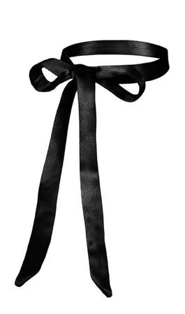 black ribbon choker