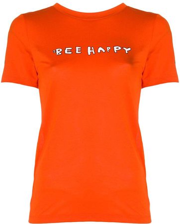 bee happy print T-shirt