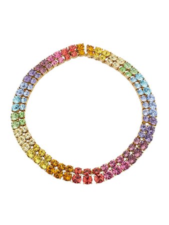 Oscar de la Renta Resort 22 Goldtone & Swarovski Crystal Collar Necklace