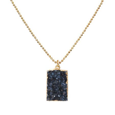 Black Drusy Necklace | Love Tatum Jewelry
