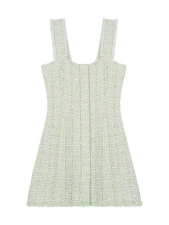 Shop Maje Rinova Metallic Tweed Mini Dress | Saks Fifth Avenue