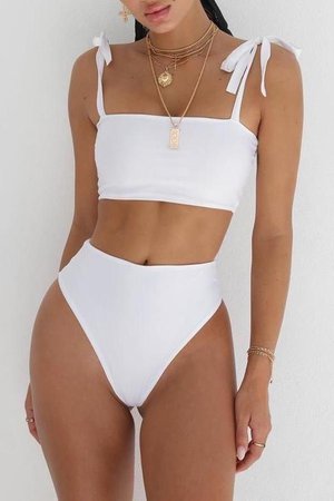white bathing suit