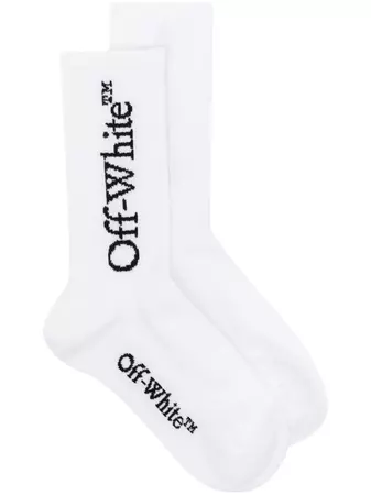 Off-White jacquard-logo Socks - Farfetch