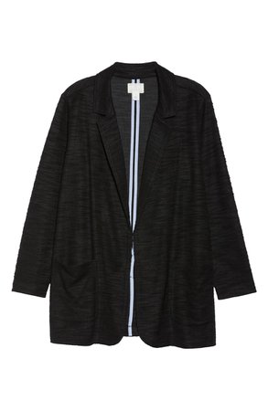Caslon® Knit Boyfriend Blazer (Plus Size) | Nordstrom