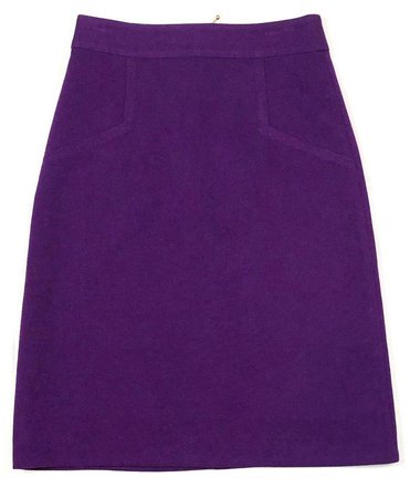 Diane Von Furstenberg | Purple Exposed Zip Pencil Skirt Size 2 (XS, 26)