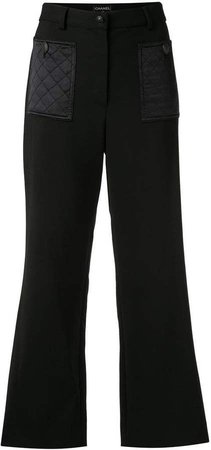 Pre-Owned cropped straight-leg trousers