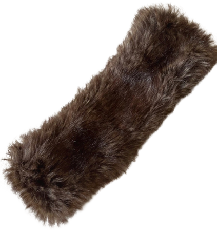 brown fur headband