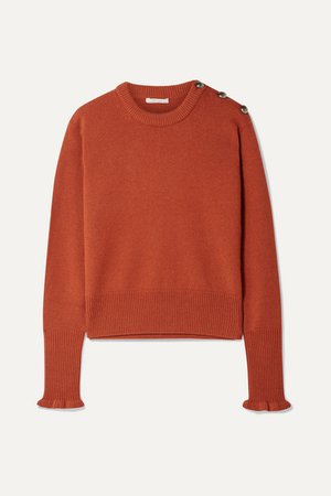 Chloé | Button-detailed cashmere sweater | NET-A-PORTER.COM