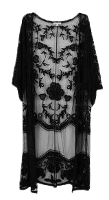 black lace kimono/duster
