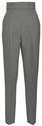 Houndstooth Wool Tapered Pants