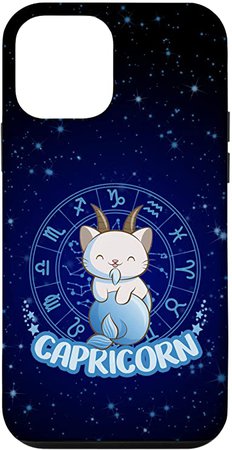 Amazon.com: iPhone 12 mini Kawaii Cats Astrology Zodiac Capricorn Case