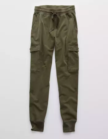 Aerie Sunwashed Cargo Jogger green