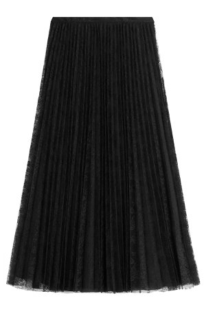 Pleated Silk Skirt with Lace Gr. IT 40