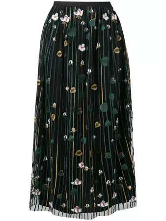 Red Valentino Floral Print Skirt