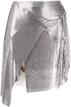 Poster Girl metallic wrap skirt