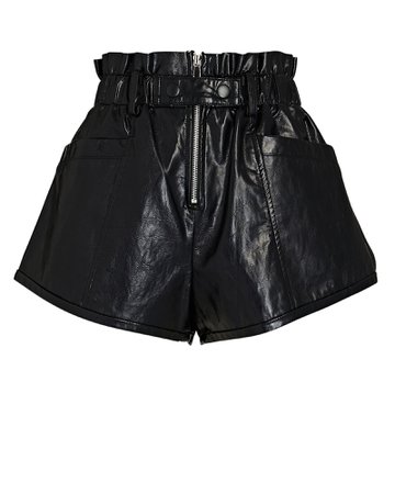 Sea Laurence Zip Front Leather Shorts | INTERMIX®
