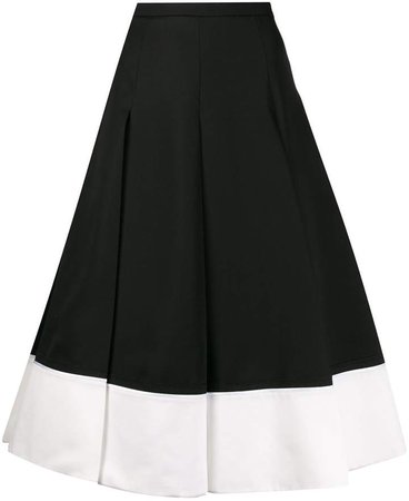 two tone pleated skirt