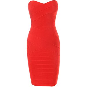 House Of CB Bandage Dress "Leyla" (Red)