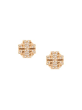 Tory Burch crystal logo stud earrings $136 - Shop SS19 Online - Fast Delivery, Price