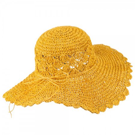 Dressy - Mustard Women's Scallop Crushable Hat | Coupon Free | e4Hats.com