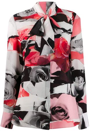 Torn Rose print blouse