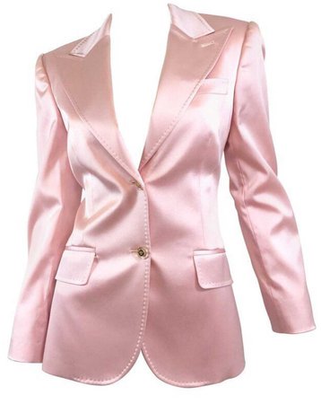 pink silk Versace blazer