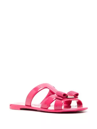 Ferragamo Lylia bow-embellished Flat Sandals - Farfetch