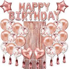 happy birthday pink balloons