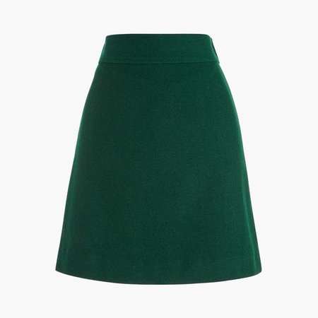Wool-blend A-line skirt