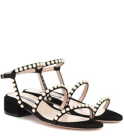 Pierette embellished suede sandals