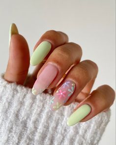 cute floral nails