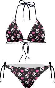 pink and black skull bikini - Google Search