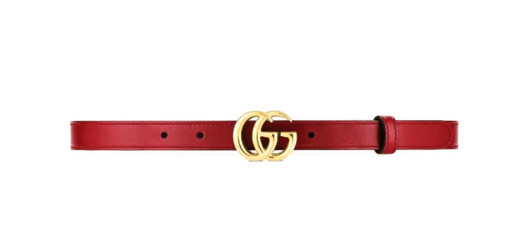 red Gucci belt