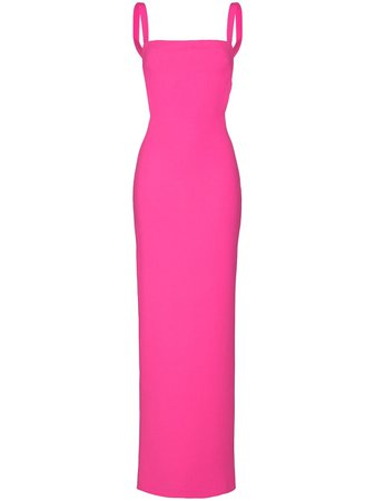 Pink Solace London Crockett multi-strap evening gown OS27068 - Farfetch
