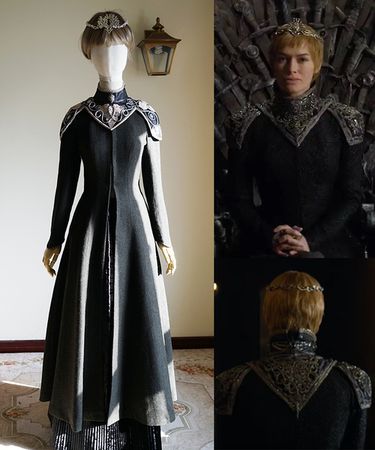 Game of Thrones Season 7 (TV Series) Cosplay, Cersei Lannister Coat Costume for Women Crowned Queen of the Seven Kingdoms