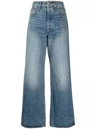 AMIRI high-rise wide-leg Jeans - Farfetch