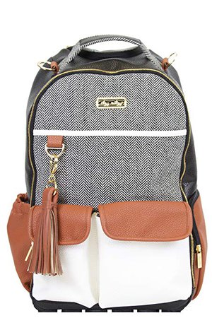 Amazon.com : Itzy Ritzy Diaper Bag Backpack - Large Capacity Boss Backpack Diaper Bag Featuring Bottle Pockets, Changing Pad, Stroller Clips and Comfortable Backpack Straps, Coffee and Cream : Baby
