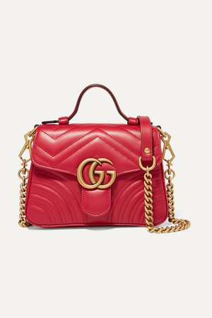 Gucci | Marmont mini quilted leather shoulder bag | NET-A-PORTER.COM