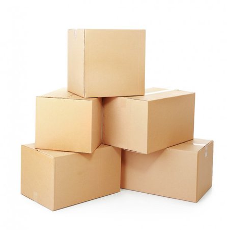 Cardboard boxes stock picture