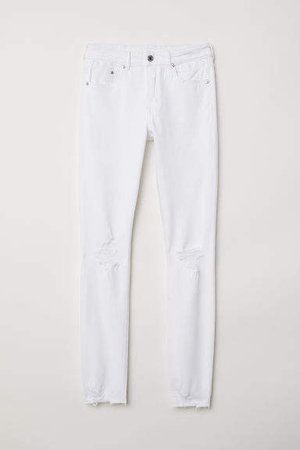 Skinny Regular Ankle Jeans - White
