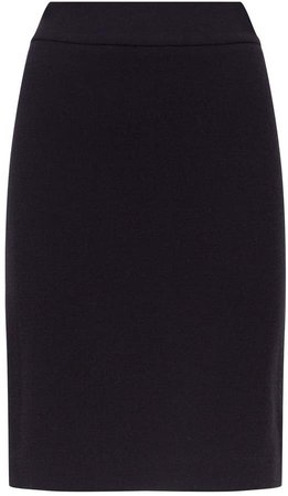 Textured Wool Pencil Skirt